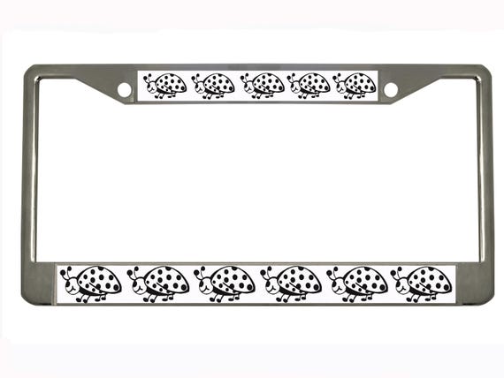 thumbnail image 2 of Cute Ladybug License Plate Frame – Metal, Fits Standard USA & Canada Plates, Front Or Rear 2 of 6