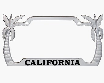 California Palme Design Nummernschildrahmen personalisiert / Autozubehör Car Tag Inhaber Cover