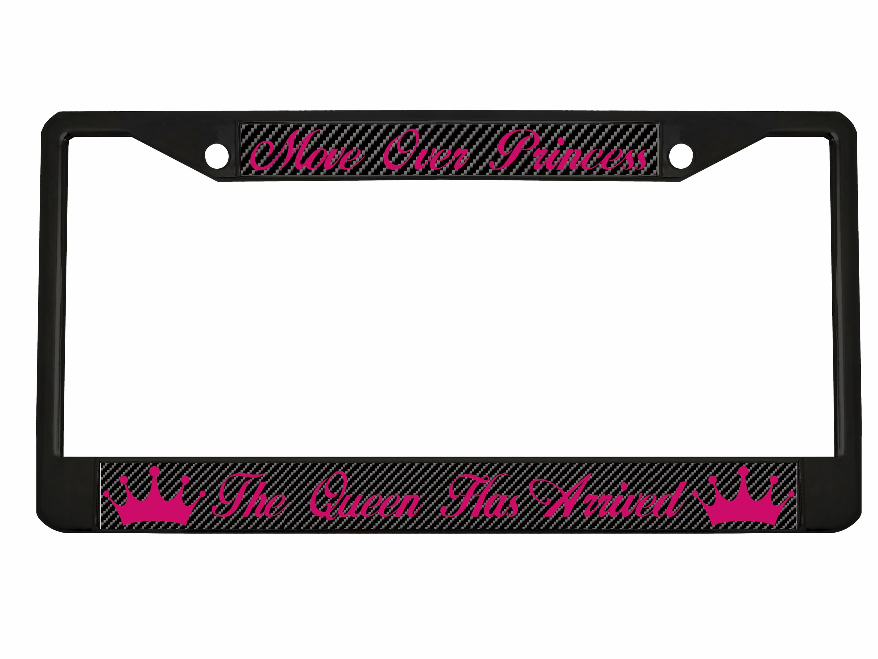 Move Over Princess Style Metal License Plate Frame Personalized