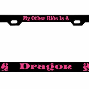 My Other Ride is A Dragon Ontworpen in Amerika Metalen auto nummerplaat frame auto tag houder/auto-accessoires