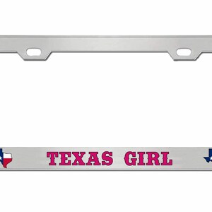 Texas Girl Texas Style Hochleistungsmetall-Nummernschildrahmen Personalisieren / Autozubehör Auto-Tag-Halter-Abdeckung