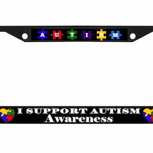 Autismus Bewusstsein Nummernschild Rahmen für Geburtstagsgeschenk, Autismus spricht Anti-Diebstahl, Autismus Krieger Auto Auto Tag Halter