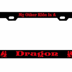 My Other Ride is A Dragon Ontworpen in Amerika Metalen auto nummerplaat frame auto tag houder/auto-accessoires