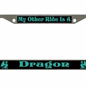 My Other Ride is A Dragon Ontworpen in Amerika Metalen auto nummerplaat frame auto tag houder/auto-accessoires