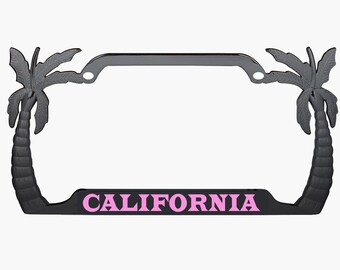 California Palme Design Nummernschildrahmen personalisiert / Autozubehör Car Tag Inhaber Cover