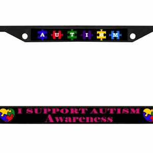 Autismus Bewusstsein Nummernschild Rahmen für Geburtstagsgeschenk, Autismus spricht Anti-Diebstahl, Autismus Krieger Auto Auto Tag Halter