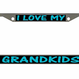 I Love My Grandkids Style Designed Metal Car License Plate Frame Auto Tag Holder/Car Accessories