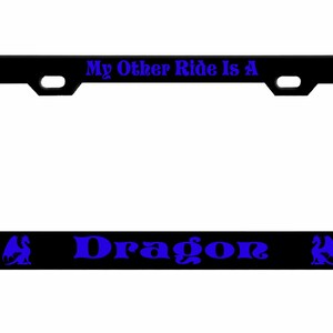 My Other Ride is A Dragon Ontworpen in Amerika Metalen auto nummerplaat frame auto tag houder/auto-accessoires