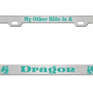 My Other Ride is A Dragon Ontworpen in Amerika Metalen auto nummerplaat frame auto tag houder/auto-accessoires
