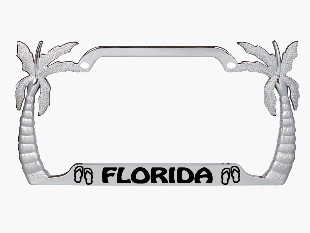 Palm Tree License Plate Frame: Florida Style, Heavy Duty Metal - Etsy