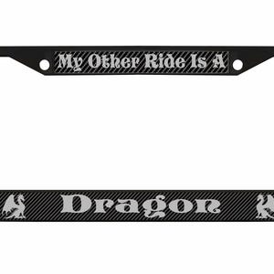 My Other Ride is A Dragon Ontworpen in Amerika Metalen auto nummerplaatframe houder voor autotags/auto-accessoires (koolstof)