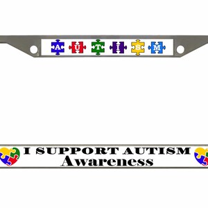 Autismus Bewusstsein Nummernschild Rahmen für Geburtstagsgeschenk, Autismus spricht Anti-Diebstahl, Autismus Krieger Auto Auto Tag Halter
