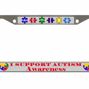 Autismus Bewusstsein Nummernschild Rahmen für Geburtstagsgeschenk, Autismus spricht Anti-Diebstahl, Autismus Krieger Auto Auto Tag Halter