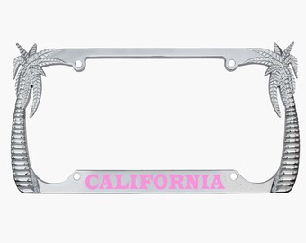 California Palme Design Nummernschildrahmen personalisiert / Autozubehör Car Tag Inhaber Cover
