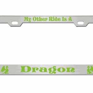 My Other Ride is A Dragon Ontworpen in Amerika Metalen auto nummerplaat frame auto tag houder/auto-accessoires