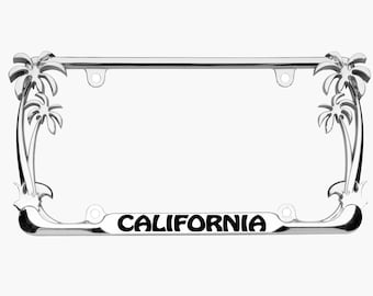 California Palme Design Nummernschildrahmen personalisiert / Autozubehör Car Tag Inhaber Cover
