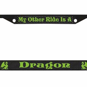 My Other Ride is A Dragon Ontworpen in Amerika Metalen auto nummerplaatframe houder voor autotags/auto-accessoires (koolstof)