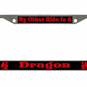 My Other Ride is A Dragon Ontworpen in Amerika Metalen auto nummerplaat frame auto tag houder/auto-accessoires