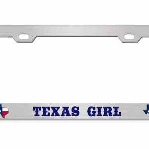 Texas Girl Texas Style Hochleistungsmetall-Nummernschildrahmen Personalisieren / Autozubehör Auto-Tag-Halter-Abdeckung