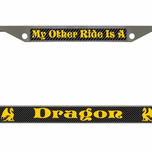 My Other Ride is A Dragon Ontworpen in Amerika Metalen auto nummerplaatframe houder voor autotags/auto-accessoires (koolstof)
