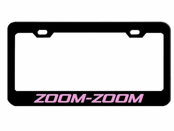 Mazda ZOOM-ZOOM Style Metal License Plate Frame Personalized / Car