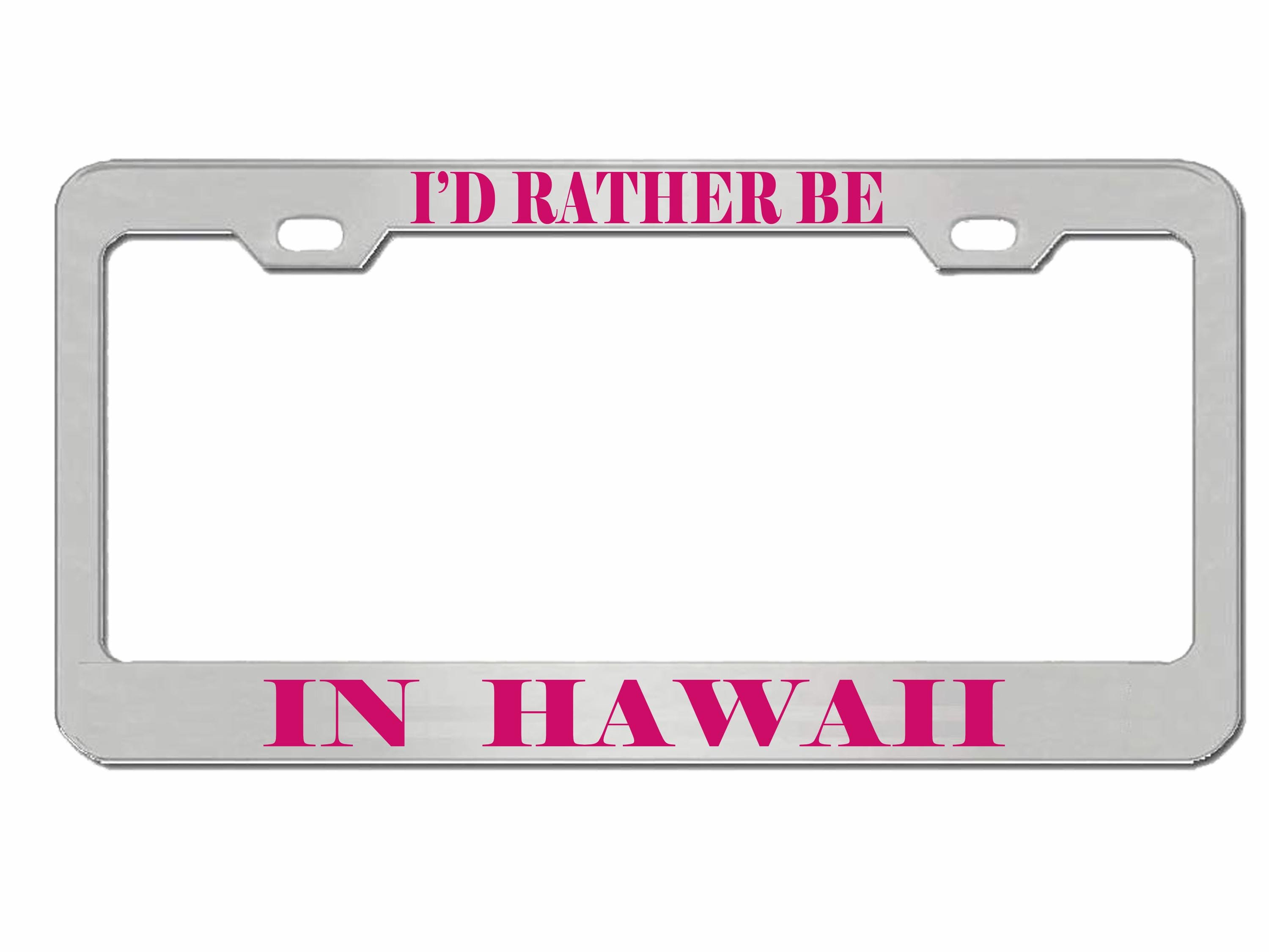 Hawaii Style License Plate Frame: Personalized Car Tag Cover - Etsy