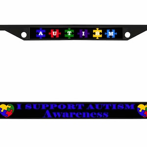 Autismus Bewusstsein Nummernschild Rahmen für Geburtstagsgeschenk, Autismus spricht Anti-Diebstahl, Autismus Krieger Auto Auto Tag Halter