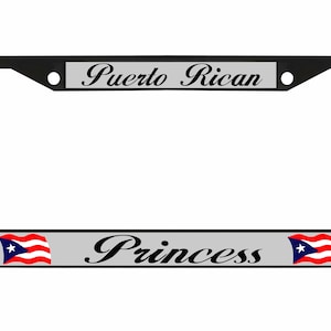 puertoricanische Prinzessin Style-Puerto Rico Metall-Nummernschild-Rahmen-personalisierte / Autozubehör-Auto-Tag-Halter-Abdeckung