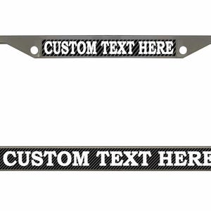 Custom Carbon HeavyDuty Metal License Plate Frame Car Tag Holder