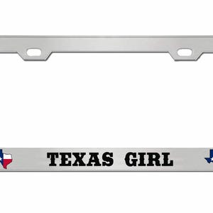 Texas Girl Texas Style Hochleistungsmetall-Nummernschildrahmen Personalisieren / Autozubehör Auto-Tag-Halter-Abdeckung