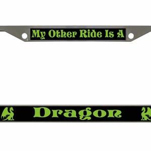 My Other Ride is A Dragon Ontworpen in Amerika Metalen auto nummerplaat frame auto tag houder/auto-accessoires