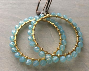 Ice blue hoops