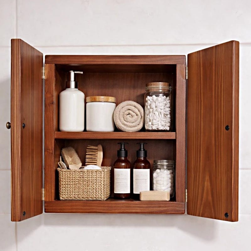 Solid Wood Bathroom Storage Cabinets - Etsy