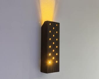 Handmade Wood Wall Sconce – Modern Ambient LED Light for Bedroom, Hallway & Living Room