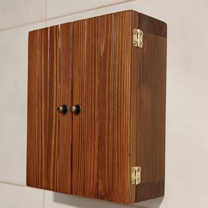 Thermostat cover, Wooden thermostat cover, Wood Wall Box, Handcrafted Wooden Wall Cabinet, Rustic Wall Storage, Modern wall decor