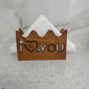Serviettenhalter, Geschirr, Esstisch, Küche Dekor, Geschenk, handgemacht, Holz Serviettenhalter, Natur, Handwerker, Dekor, Papierserviette