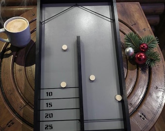 Wooden Tabletop Puck Game – Skill-Based Family Fun Board