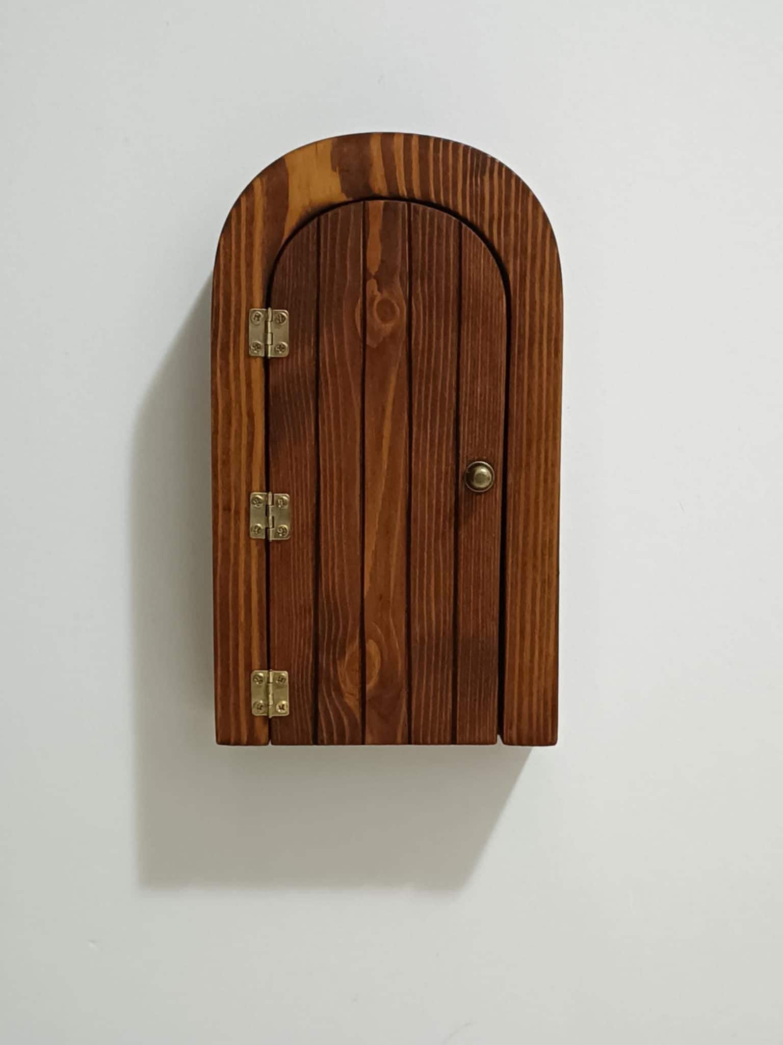 Vintage Fairy Door Double Plug Cover: Wooden Light Switch Plate