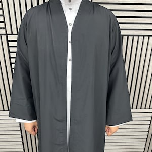 Overjas in Turkse stijl heren v-hals badjas Jubbah One-Size