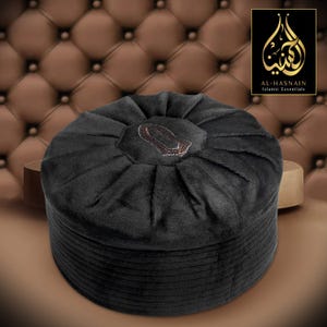 Islamic Kufi Hats Nalayn Velvet (Hand Stitched)