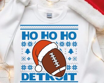 Ugly Sweater retro Detroit Football digital file | Christmas Detroit football png |  Football Fan gift | Soccer Team