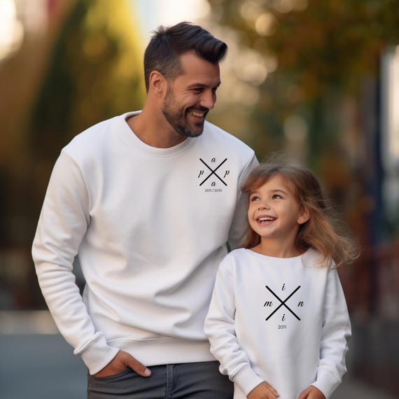 Papa Mini Sweatshirt; Partnerlook Papa und Kind; Pullover