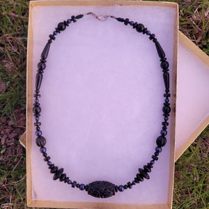 Bewitching Black Jasper Beaded Necklace