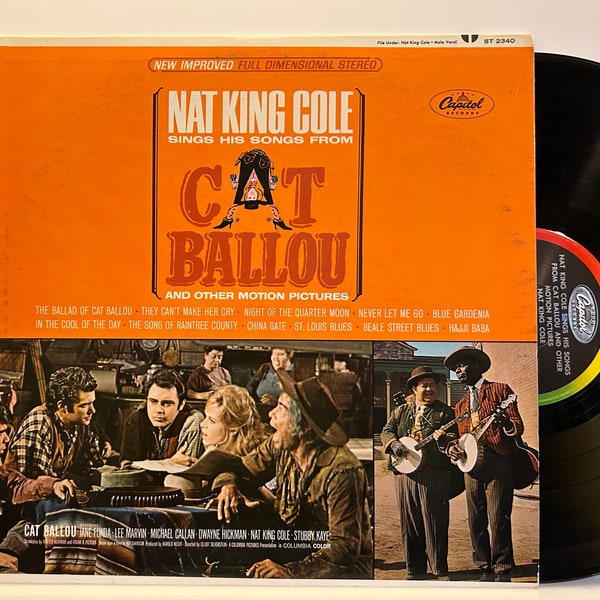 Nat King Cole Sings His Songs From Cat Ballou and Other Motion Pictures 1965 Vintage Vinyl Record