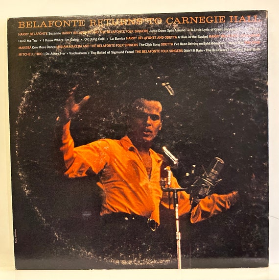 Harry Belafonte Returns to Carnegie Hall - 1960 OG Vintage Vinyl