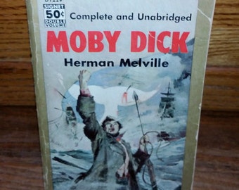 Moby Dick Herman Melville Vintage Paperback Book
