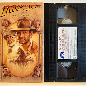 Indiana Jones and The Last Crusade - 1989 OG Vintage VHS Video Movie Cassette Tape