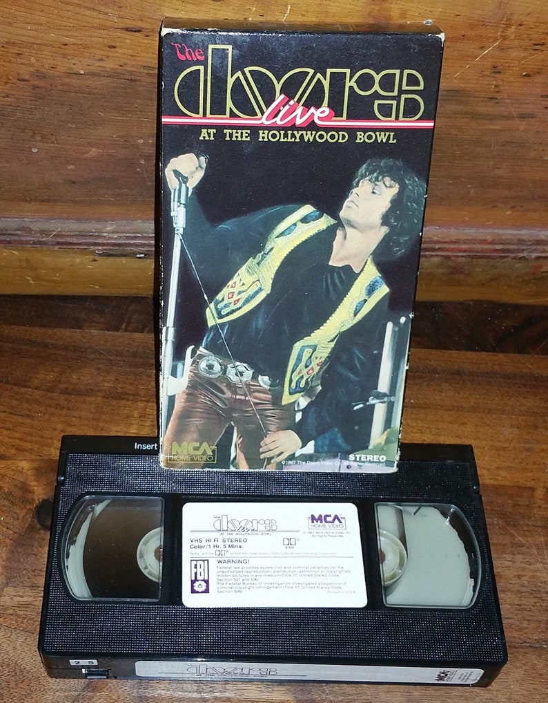 The Doors Live At The Hollywood Bowl Vhs Video Live Concert Etsy