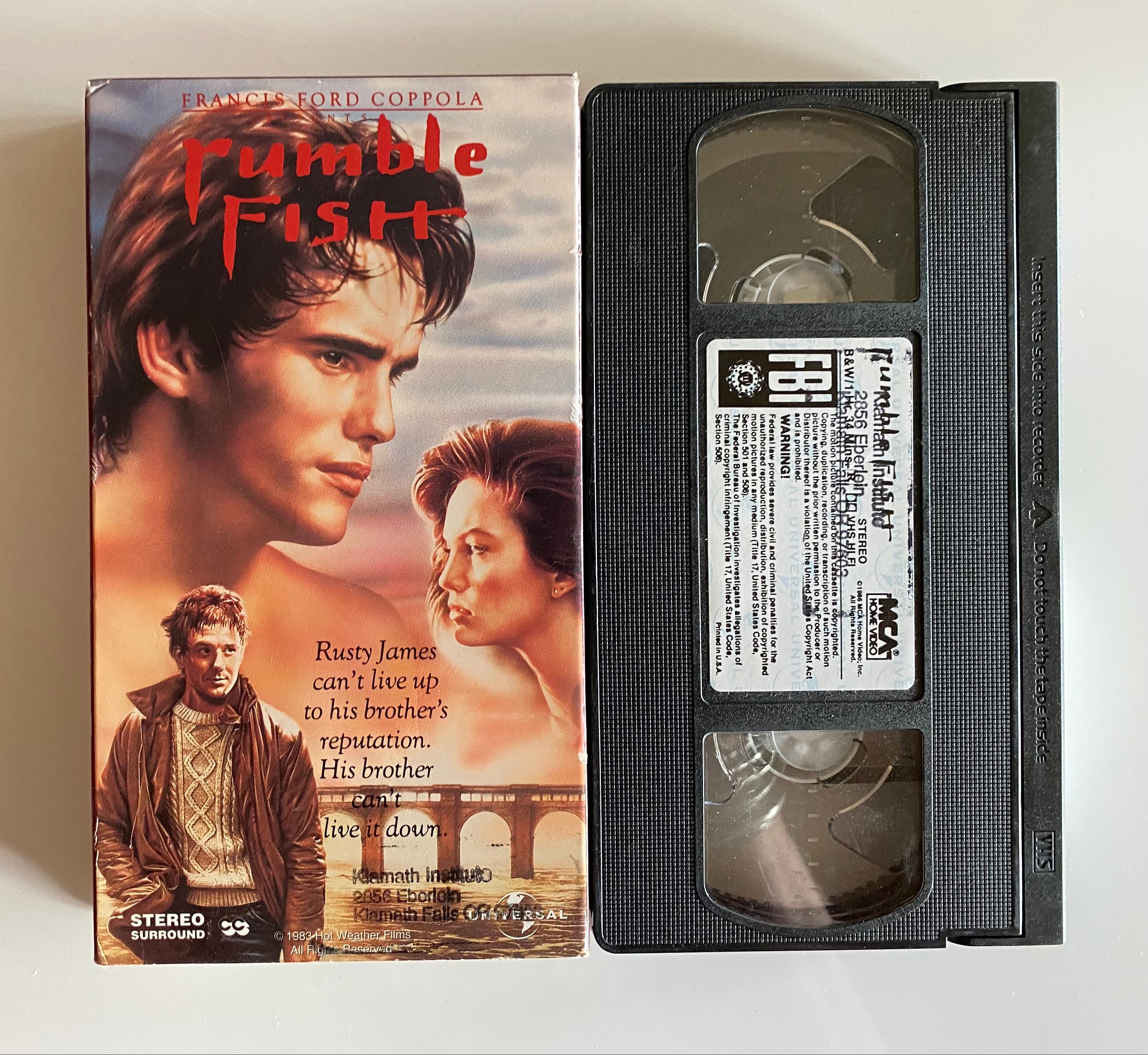 Rumble Fish - 1983 OG Vintage VHS Video Movie Cassette Tape - Etsy