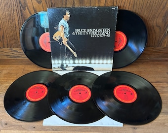 Vintage Bruce Springsteen Live 5 LP Box Set 1975-85 Vinyl LP
